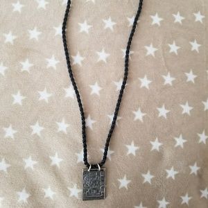 silver lucky cat (maneki neko) necklace